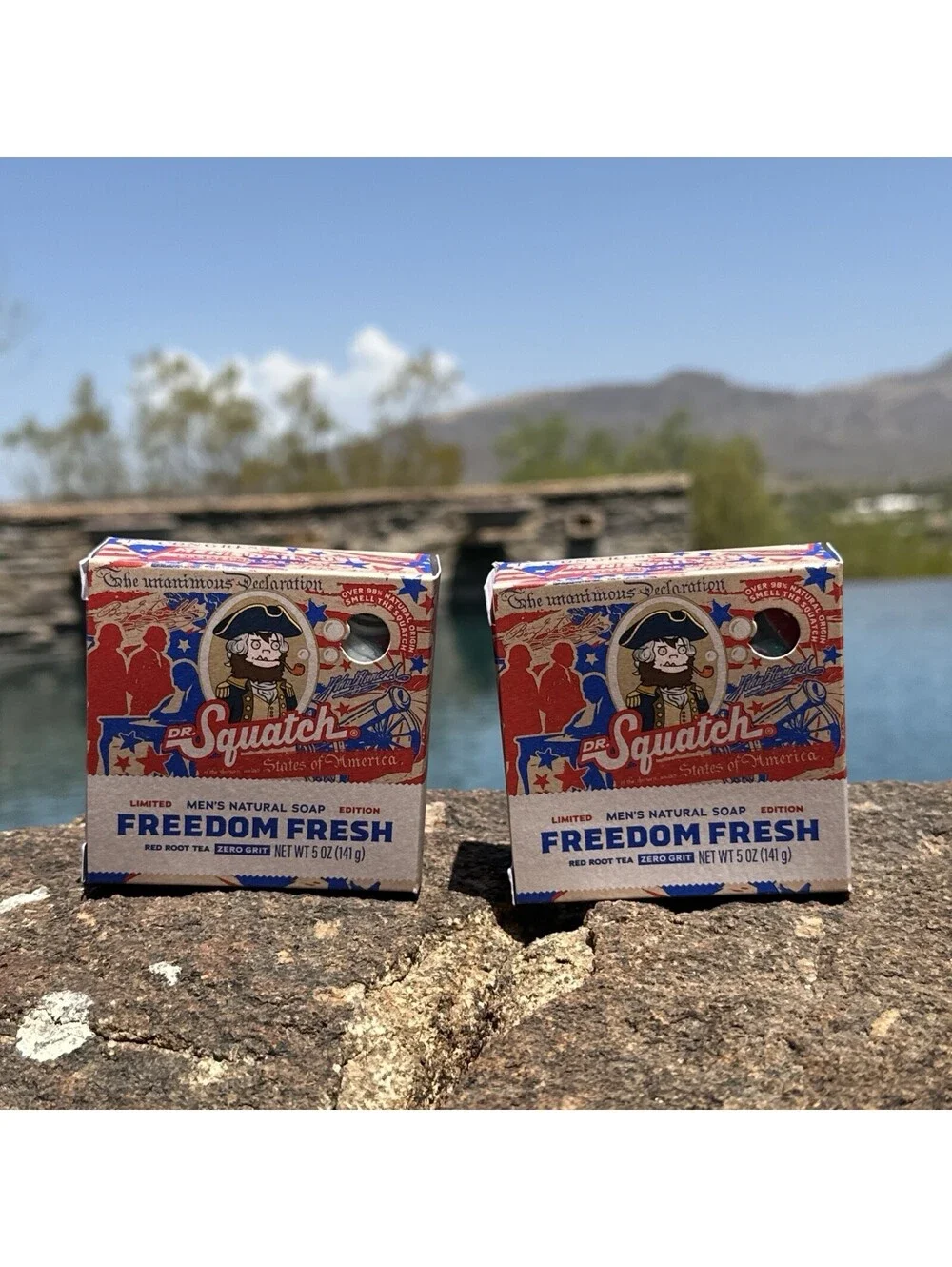 2X Dr. Squatch Freedom Fresh NEW 2026 Limited Edition Natural Soap 5oz